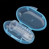 柔らかいシリコーンの指の歯ブラシは、子供のためのボックスでゴムのマッサージブラシの歯を赤ちゃん幼児