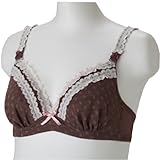 犬印本舗 ノンワイヤーブラジャージャガード柄 M ブラウン ナイロン BR1235