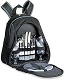 Picnic Plus PS2-216BL Fairmont 2 person Picnic Backpack - Black