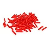 DealMux 1.5ミリメートルインナーダイヤゴム絶縁エンドキャップスクリュープロテクターカバーレッドの100pcsスレッド