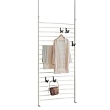 【Disney】ディズニー　突っ張り壁面ラック　ミッキーマウス　アイボリー　B・ハンガー