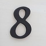 シンプルブラック! 真鍮レター50mm　数字　ナンバー 8