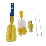 5本セット 哺乳びんブラシ 乳首ブラシ ストロー ブラシ ナイロンブラシ ステンレス素材 哺乳びん洗浄器具 出産準備セット 赤ちゃん ベビー用品