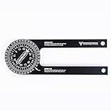 PECマイター分度器、長さ7¼インチ、レーザーエッチング目盛付き