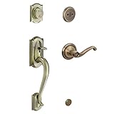 Camelot Handleset w Flair Interior Lever Antique Brass - Dummy Style - F93 CAM 609 FLA LH (Left Hand