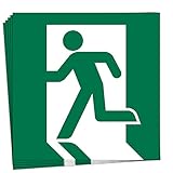 【アウトレット品】非常口 高耐候性ステッカー 150X150mm ５枚組