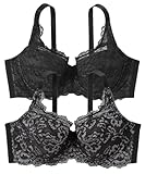 [ニッセン] ブラジャー フルカップブラジャー２枚組（トリンプ） 黒×茶 J85