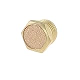 uxcell　空気圧マフラー　ノイズサイレンサー　　ブラス　12.7mm　17.5x23mm