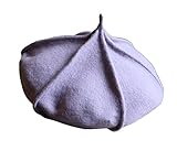 Plus Nao(プラスナオ) 子供用 大人用 ベレー帽 とんがりベレー帽 ベレーキャップ シンプル 無地 ウール 秋冬 男女兼用 マニッシュ キッズ 大人用 パープル