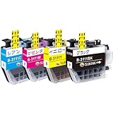 LC3111 互換インクカートリッジ ブラザー 用 LC3111 インク 【4色セット(合計4本)】対応：▲DCP-J981N▲DCP-J587N▲DCP-J582N▲DCP-J987N▲DCP-J982N▲DCP-J978N▲DCP-J972N▲DCP-J973▲DCP-J572N▲DCP-J577N▲MFC-J903N▲MFC-J893N▲ MFC-J898N