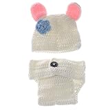 ROSENICE 新生児　手編み　かぎ針編み　帽子　コスチューム　赤ちゃん　写真小道具