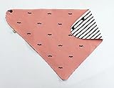 (Fun Market) 男の子 スナップ 式 バンダナ リバーシブル (01.ピンク1枚, バンダナ)