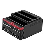 Fosa 2.5インチ3.5インチデュアルベイ USB3.0 SATA/IDE HDDドッキングステーション オフラインクローンハブリーダー(ブラック US)