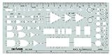 ドラパス テンプレート E404N 論理回路定規 B 31404