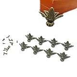 Hueleストレージボックス足脚コーナープロテクターforアンティーク真鍮木製ケースジュエリーChest , 8pcs