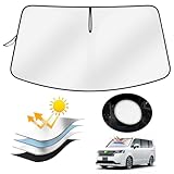 AUTO SPEC ホンダ フリード GB系 2代目 に適用 フロントサンシェード フロントサンシェード 車用サンシェード 遮光フロントシェイド Freed GB5 GB6 GB7 GB8型 2016年9月-現行 車種専用設計 UVカット 高密度生地 日焼け防止 劣化防止 断熱 簡単着脱 折り畳み式サンシェード 収納袋付き 内装パーツ(ホンダ フリード GB5~8型，シルバー）