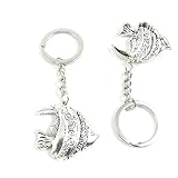 Arts CraftsファッションジュエリーMaking Findingsキーリングチェーンタグクラスプキーリングキーチェーンu3pn2 K Tropical Fish シルバー U3PN2KQ25M