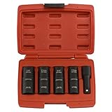フリップインパクトソケット| 5pc Proセットシン壁1 / 2 "インチドライブメトリックSAE | 8サイズ
