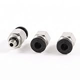 uxcell クイック継手　ジョイント空気圧コネクタクイック継手　5mmおねじ　4mmの押し入り　3個入り