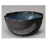 信楽焼 543-01 水流 青釉刷毛目めだか鉢【サイズ】W385×H175mm
