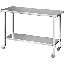 KIPROSTAR ステンレス作業台 業務用 調理台 Amazon.co.jp: ステンレス 作業台 キャスター付き 業務用 調理台 厨房