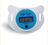 Vander 赤ちゃん おしゃぶり 体温計 多機能 安全性シリコーン LED デジタル表示 (ブルー)