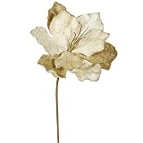 Vickerman 17 "エレガントなシャンパンビーズSparkle Amaryllis FlowerクリスマスPick