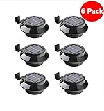 YINGHAO 6 Pack 3 LED Solar Powered Energy Saving Fence Gutter Light Security Light Wireless Outdoor 