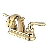 Kingston Brass KB5612NML Two Handle 4 in. Centerset Lavatory Faucet with Retail Pop-up