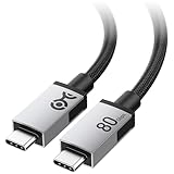 Cable Matters 80Gbps 頑丈な編組 USB4 ケーブル 0.3m｜最大8K@120Hz / 4K@480Hz ビデオ出力、240W充電、80Gbpsデータ転送｜Thunderbolt 5 / Thunderbolt 4 / USB-C 対応
