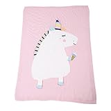 Prettyia 快適　幼児　ベビー　スリーピング　スワドル　寝具　ユニコーン　ブランケット　バス　簡単　ラップ　　全2色 - ピンク