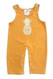 赤ちゃんと幼児用overalls-pineapple カラー: イエロー
