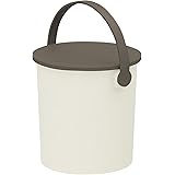 【Amazon.co.jp 限定】JEJアステージ 座れるバケツ フェルマー 限定カラー アイボリー/ブラウン 10L 日本製 インテリア雑貨 おもちゃ収納 アウトドア 耐荷重150kg 幅28×奥行27.5×高さ27cm