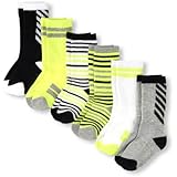 THE CHILDREN'S PLACE(ザ・チルドレンズプレイス) ボーイズミックスストライプクルーソックス6パック ヘザースモーク 小物くつ下・タイツ 12～24ヶ月【並行輸入】