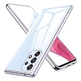 Galaxy A53 5G ケース クリア tpu SC-53C SCG15 スマホケース 透明 ソフト 薄型 ギャラクシーA53 背面クリア 紫 ストラップホール付き 軽 耐衝撃 カバー ライトパープル