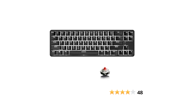 Ajazz K680t Usb有線 Bluetooth 両対応 ワイヤレス メカニカル キーボード 小型 68キー Ledバックライト搭載 英語配列 Ios Android Mac Windows対応 ブラック 赤軸 A Jazz