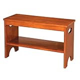 玄関 ベンチ 収納棚付 玄関 エントランス チェア 天然木 カラー：ブラウン