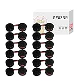 【エコッテ】 star (スター精密)用 SF03BR スプールリボン 黒赤 12個 DP8340F DP8340 DP-8340F DP-8340