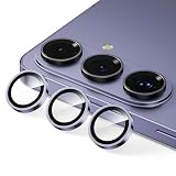 Podick レンズカバー Galaxy S26/S26Plus用 カメラフィルム 9H強化ガラス アルミ合金 高透過率 ギャラクシーS26/S26プラス カメラ保護 キズ防止 耐衝撃 黒縁取り 露出オーバー防止 飛散防止 指紋防止 気泡ゼロ 極薄 独立型 カメラカバー プロテクター (パープル)
