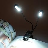 Ithern（TM）の8個のLEDクリップオン表デスク研究ランプ楽譜ライトを読むLIXADAデュアル柔軟な調整可能なライト