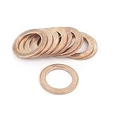 uxcell 　フラット　銅　クラッシュワッシャー　密封リング　ガスケット 10個入り　16mmx24mmx1.5mm