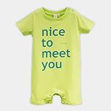 はじめまして ロンパース　ライム （designed by Pitekan Kids Products）