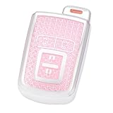 [YANMW] ヴォクシーノア 80系キーケースシエンタキーカバー 適合トヨタアルファード ヴェルファイア 30系スマートキーケース 可愛 キーホルダー シルバーピンク