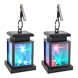 Derlights ソーラーライト RGB LEDライト カラフル きらきら 太陽能充電 屋外ライト ランタン型 多色変化 イルミネーションライト 夜間自動点灯 装飾ライト 庭園灯 ガーデン 庭先 玄