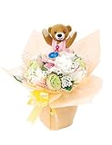 フラワーポットベア ギフト　花束 入学 お祝い 誕生日 人気 フェイクフラワー フラワーアレンジメント プティルウ製 (女の子)