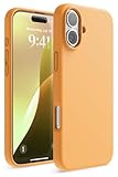 【elago】iPhone16Plusケース シリコン耐衝撃指紋防止サラサラ シリコンケース オレンジ
