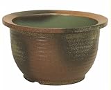 大型　コゲ千段めだか鉢　15号　（信楽焼・陶器・水鉢・めだか鉢・睡蓮鉢・蓮鉢・M）