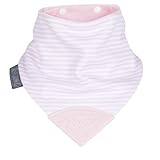 NECKERCHEW(ネッカーチュウ) おしゃれバンダナ ネッカーチュウ 歯固め付 スタイ リバーシブル ピンクストライプ