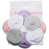 Washable Nursing Pads With Laundry Bag for Sensitive Breasts Organic Bamboo Premium Quality Reusable