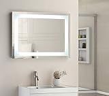 shellkingdom LED壁マウントLighted Vanity Bathroom Silveredミラーwithタッチボタン、31 1 / 2 " W x 23 5 / 8 " H、( sk-